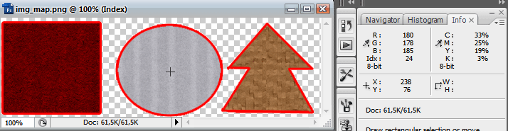 точки для клиентской карты изображения в PhotoShop